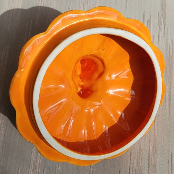 Halloween 3D Ceramic Pumpkin Black Cat Ghost Candy Cookie Canister Jar With Lid - Picture 6 of 16